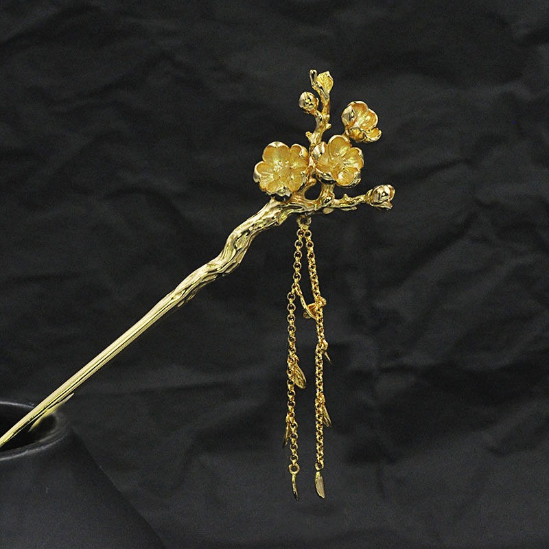 Ethnic Contemporary Fashion - Contemporary Chinese Gold Plated Plum Blossom