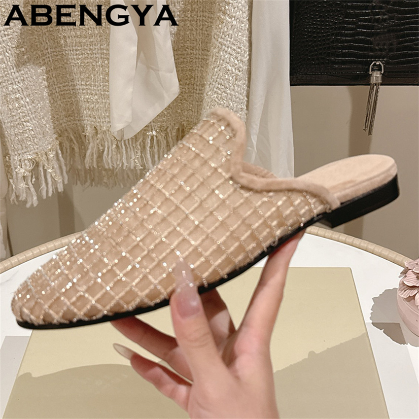 Shiny Lace Mesh Round Toe Flat - Ethnic And Fashion recension och pris