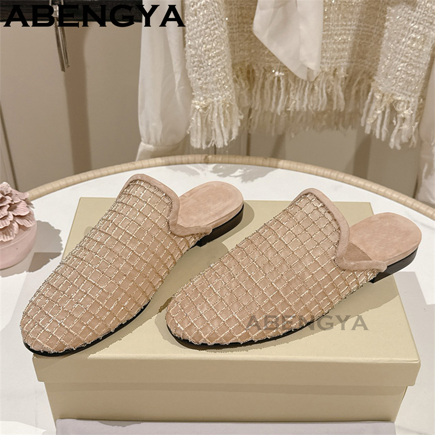 Shiny Lace Mesh Round Toe Flat - Ethnic And Fashion recension och pris