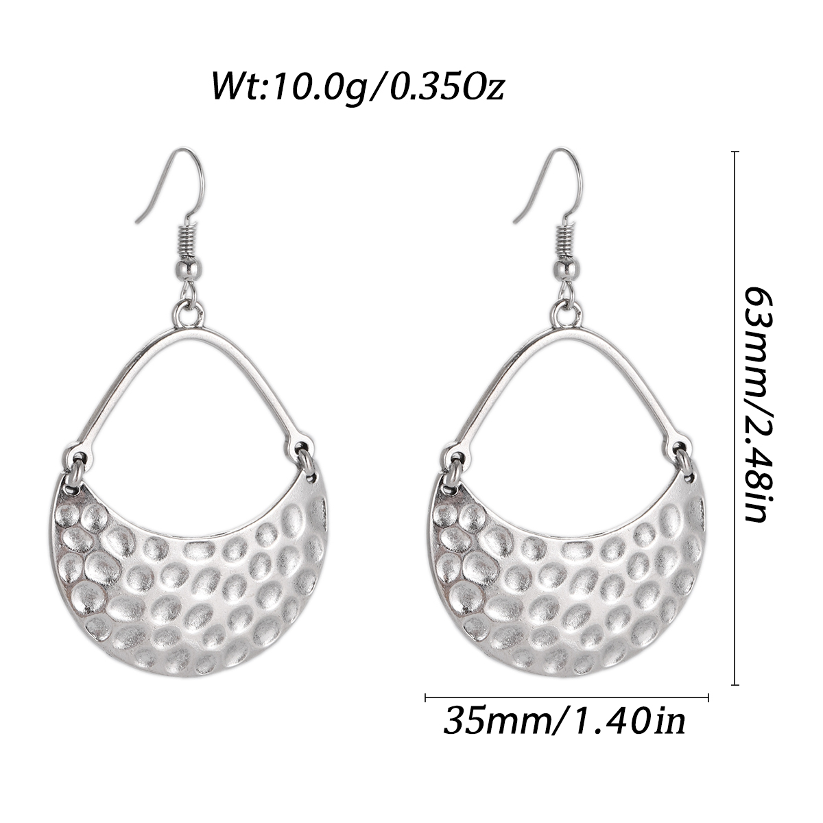 Ethnic Hammered Geometric Earr - Ethnic Indian Fashion recension och pris