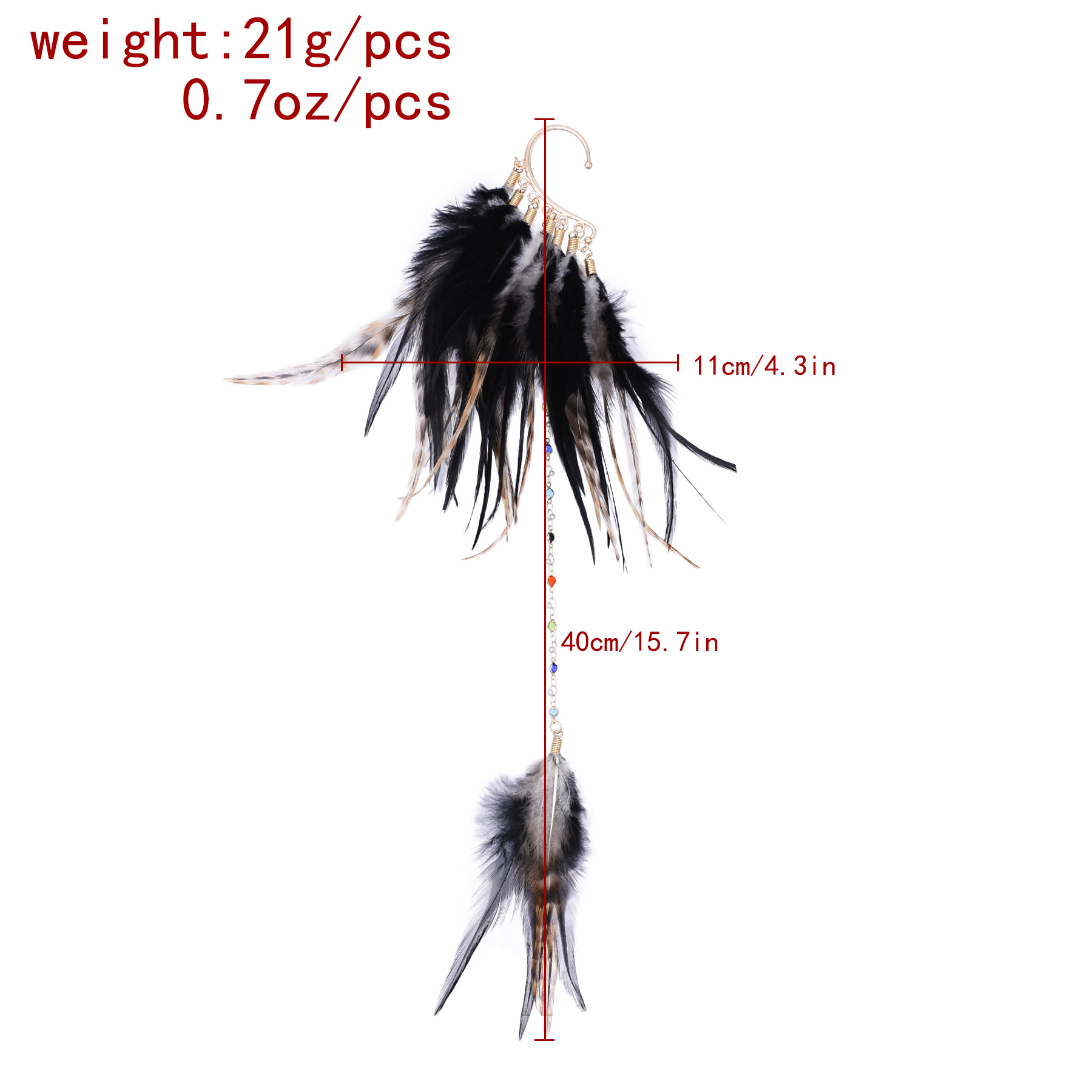 Bohemian Ethnic Style Feather  - Ethnic Indian Fashion recension och pris