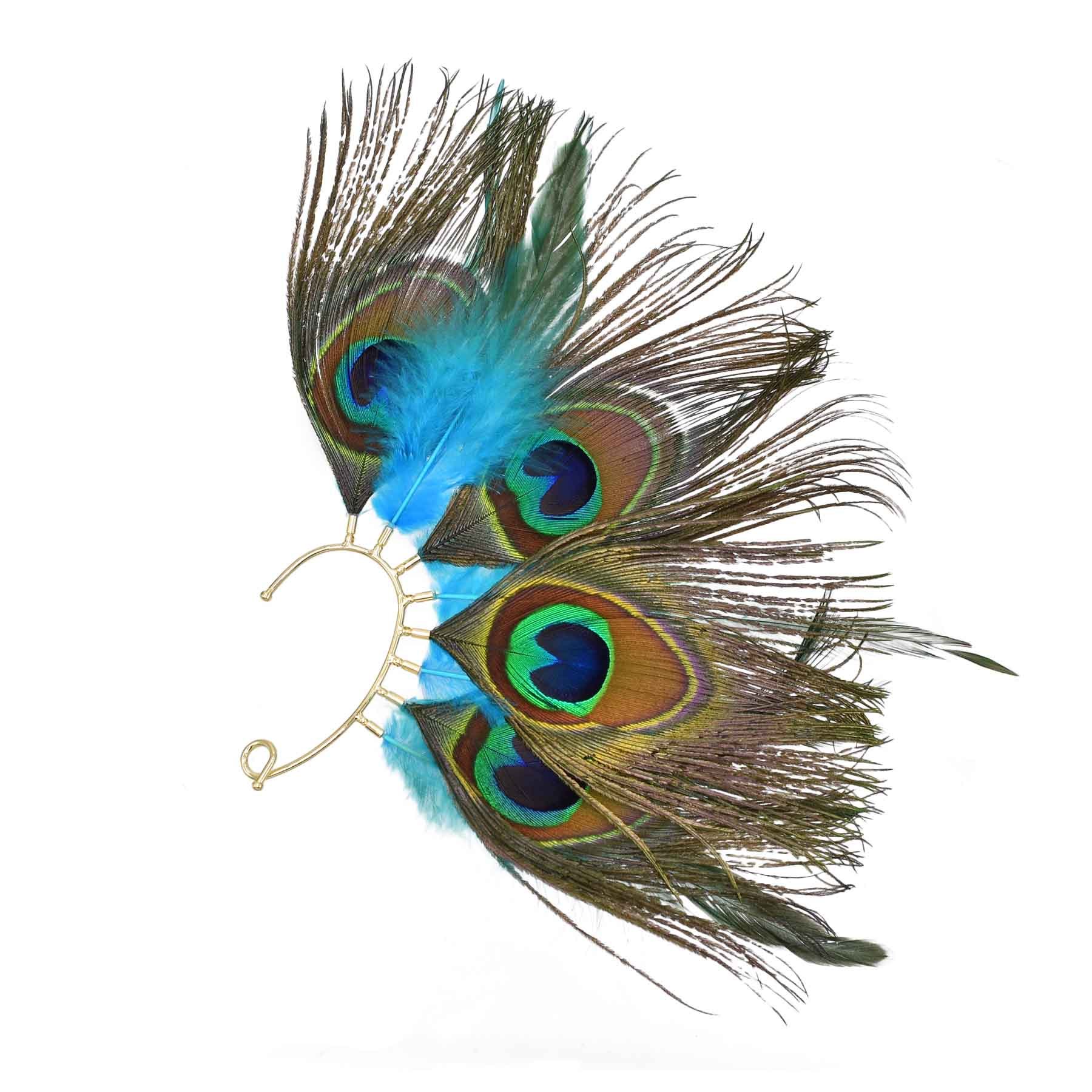 Peacock Feathers Women Ear Cuf - Ethnic Indian Fashion recension och pris