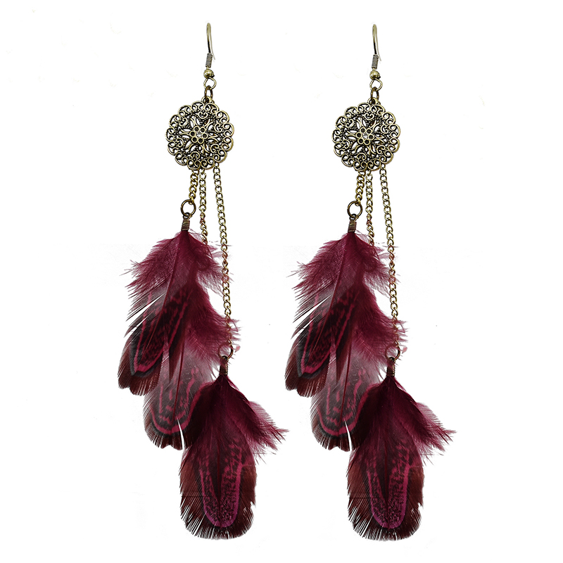 Bohemian Feather Earrings For  - Ethnic Indian Fashion recension och pris