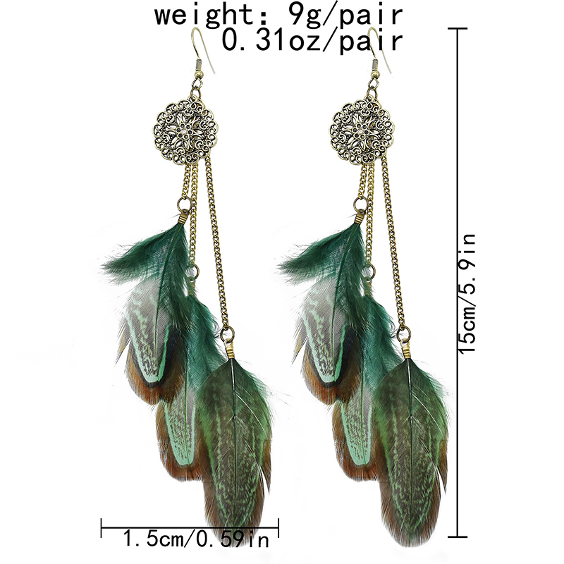 Bohemian Feather Earrings For  - Ethnic Indian Fashion recension och pris