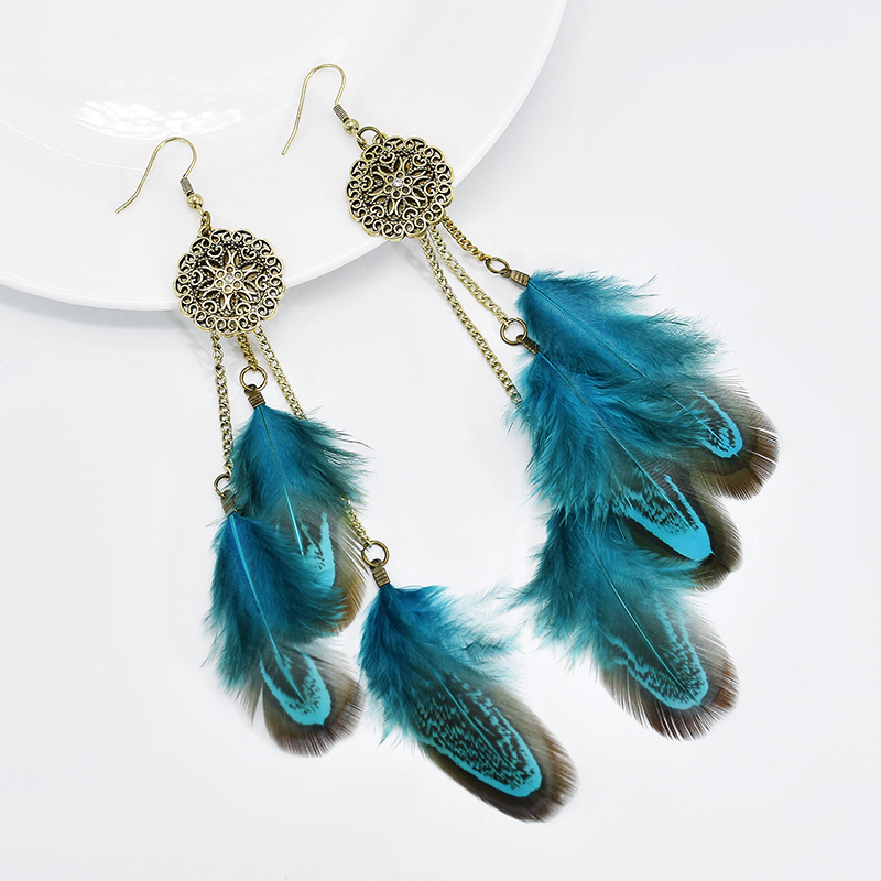 Bohemian Feather Earrings For  - Ethnic Indian Fashion recension och pris