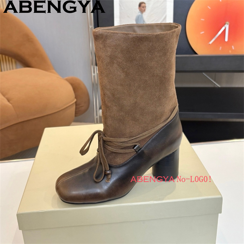 ABENGYA Chunky Heel Mid Calf B - Ethnic Fashion Week recension och pris