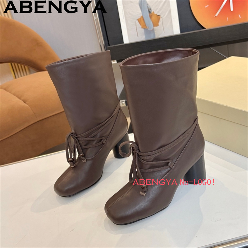 ABENGYA Chunky Heel Mid Calf B - Ethnic Fashion Week recension och pris
