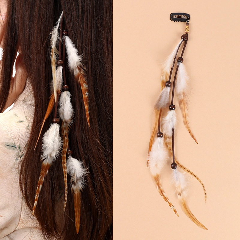 Vintage ethnic style feather h - Ethnic Indian Fashion recension och pris